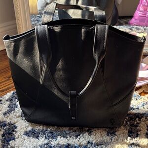Athleta Sleek Black Tote Bag